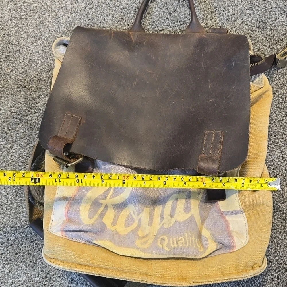 Vintage Selina Vaughan Royal Quality Brown& Tan Men's Bag Backpack